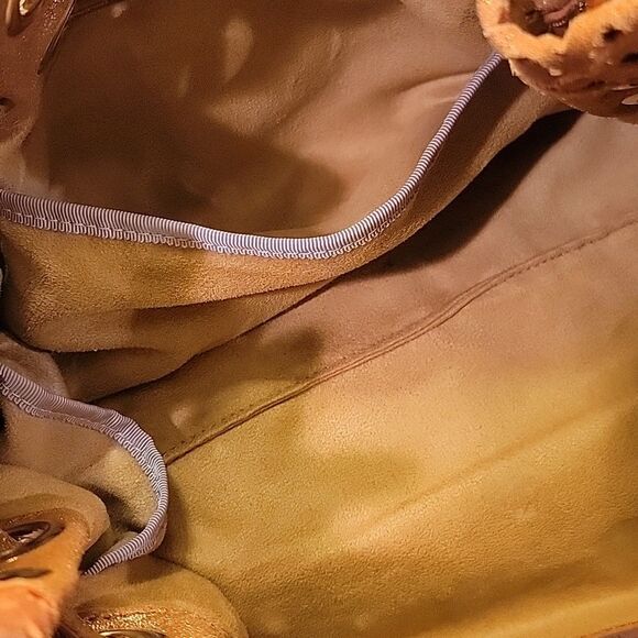 Jimmy Choo Tan Metallic Riki Shoulder Bag - Picture 12 of 14